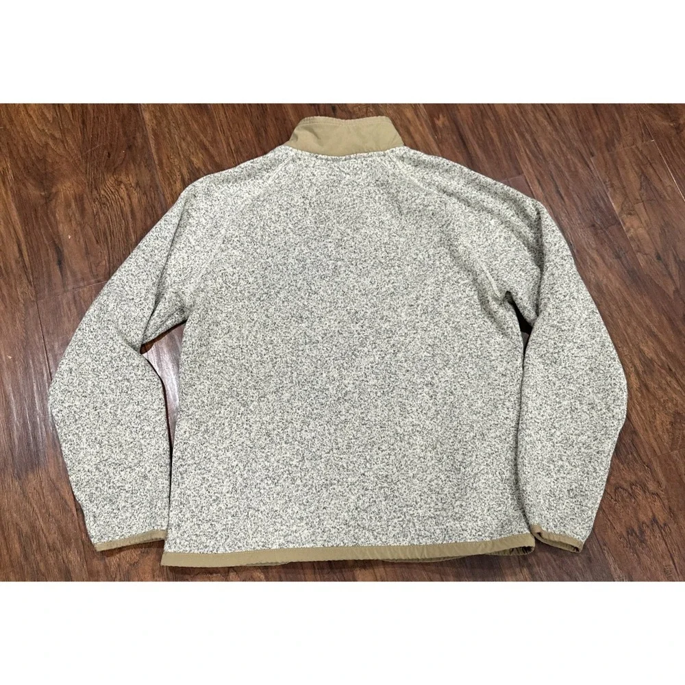 North Face Men Gordon Lyons Full Zip L Beige Sand Long Sleeve Fleece